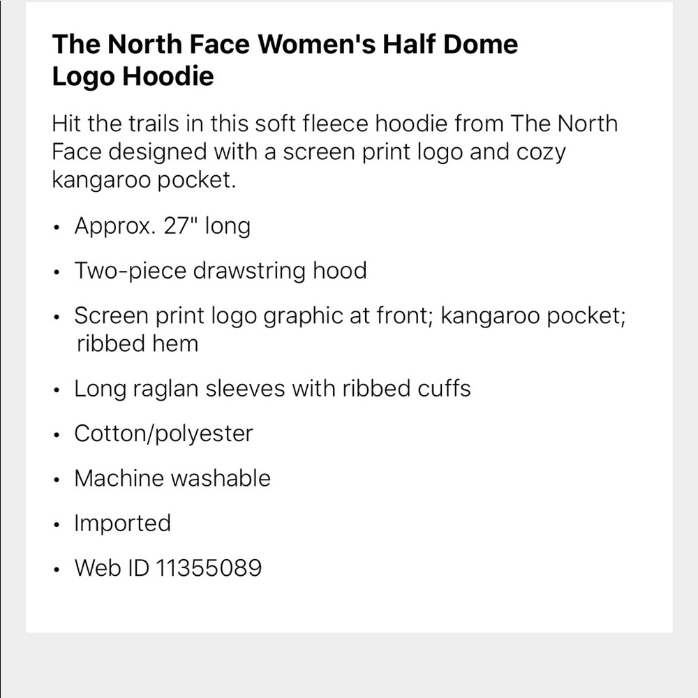 North Face Half Dome Logo Hoodie Sweatshirt NEW - Picture 5 of 5